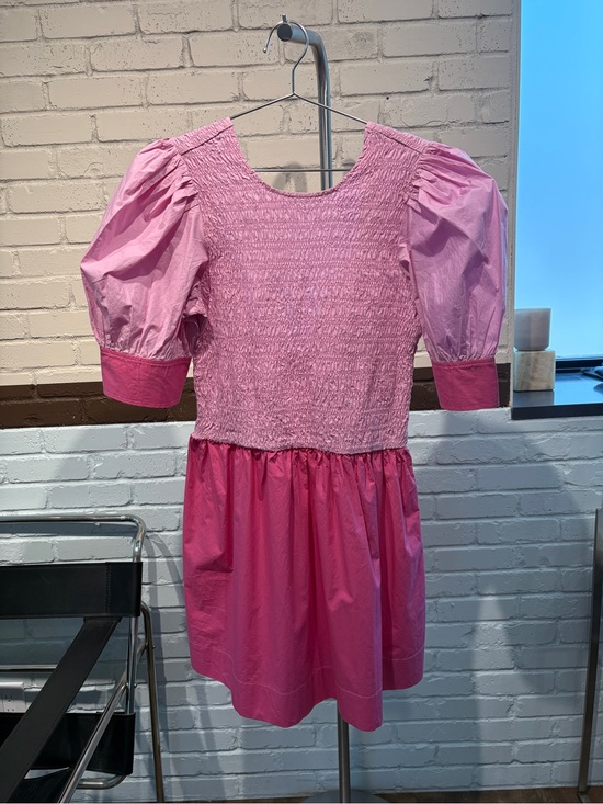 Ganni Dresses & Skirts - GANNI Phlox Pink Smocked Bubblegum Dress
